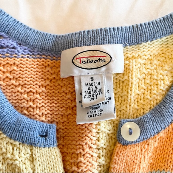 Talbots Multicolor Patchwork Cardigan - Picture 11 of 12